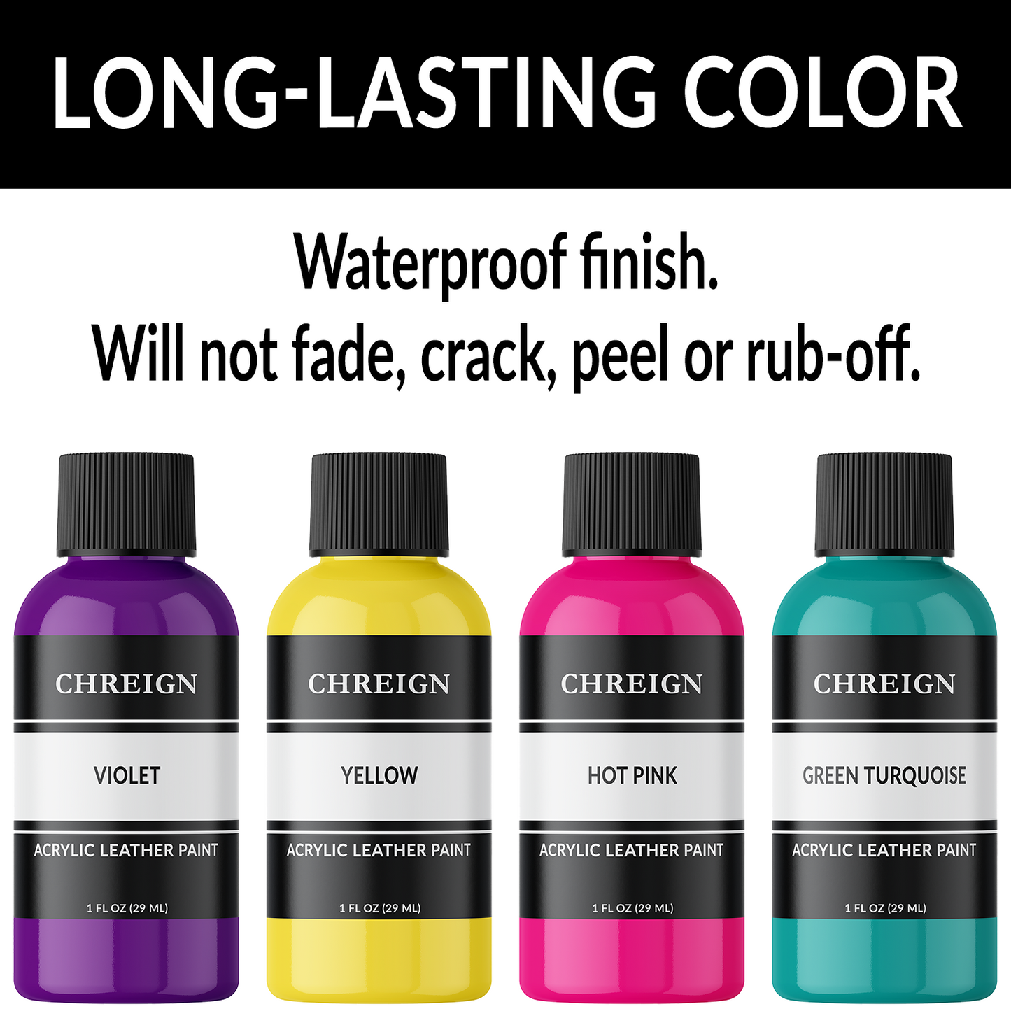 Acrylic Leather Paint, White 1 oz.