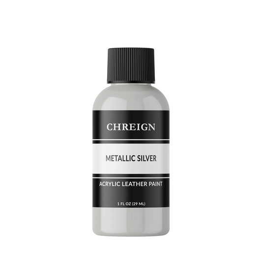 Acrylic Leather Paint, Metallic Silver 1 oz.