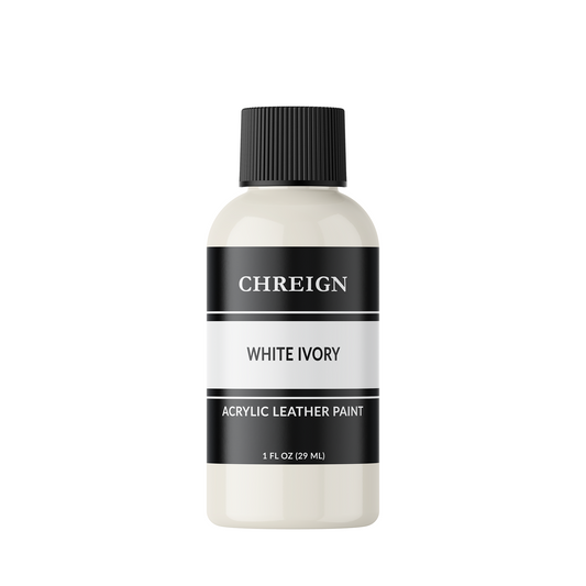 Acrylic Leather Paint, White Ivory 1 oz.